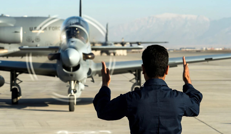 Afghan air force marshals